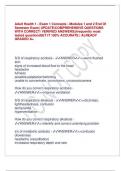 Adult Health 1 - Exam 1 Concepts - Modules 1 and 2 End Of Semester Exam&vert; UPDATE&vert;COMPREHENSIVE QUESTIONS WITH CORRECT&sol; VERIFIED ANSWERS&vert;&lpar;frequently most tested question&rpar;GET IT 100&percnt; ACCURATE &vert; ALREADY GRADED A&plus; S&sol;S of respiratory acidosis - ANSWER>>wa