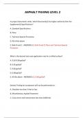  ASPHALT PAVING LEVEL 2 QUESTIONS AND ANSWERS 2024