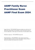 AANP Family Nurse Practitioner Exam AANP Final Exam 2024