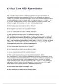 Critical Care HESI Remediation QUESTIONS AND CORRECT DETILED ANSWERS &lpar;VERIFIED ANSWERS&rpar; &vert;ALREADY GRADED A&plus;&vert;&vert; BRAND NEW&excl;&excl; 2025&sol;2026