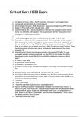Critical Care HESI Exam QUESTIONS AND CORRECT DETILED ANSWERS &lpar;VERIFIED ANSWERS&rpar; &vert;ALREADY GRADED A&plus;&vert;&vert; BRAND NEW&excl;&excl; 2025&sol;2026