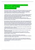 State Farm Independent Auto Exam Questions with Verified Answers&lpar;Detailed&rpar;