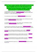 PSFA Final Latest Update 2024-2025 Actual Exam from Credible Sources with Questions and Verified Correct Answers Golden Ticket to Guaranteed A&plus; Verified by Professor