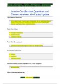 Interim Certification Questions and  Correct Answers the Latest Update