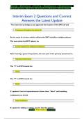 Interim Exam Questions and Correct Answers the Latest Update