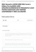  A-US1329 SERE 100&period;2 Level A Military Pre-test&vert; UPDATE&vert;COMPREHENSIVE FREQUENTLY MOST TESTED QUESTIONS AND VERIFIED ANSWERS&vert;GET IT 100&percnt; ACCURATE&excl;&excl;