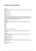 CSLB Law & Business  exam with correct answers 2024