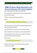 NSB132 Exam Study Questions and  Correct Answers the Latest Update