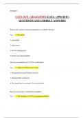 CATA NCE - LEGALITIES &lpar;CATA - SPECIFIC&rpar;  QUESTIONS AND CORRECT ANSWERS