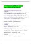 NHM 362 EXAM 2 STUDY GUIDE QUESTIONS AND ANSWERS