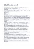 CSLB Practice Law  exam with correct answers 2024