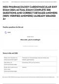 HESI PHARMACOLOGY CARDIOVASCULAR EXIT EXAM 2024 ACTUAL EXAM COMPLETE 300 QUESTIONS AND CORRECT DETAILED ANSWERS &lpar;100&percnt; VERIFIED ANSWERS&rpar; &vert;ALREADY GRADED A&plus;