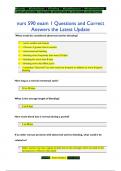 nurs 590 exam 1 Questions and Correct  Answers the Latest Update