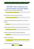 NUR 590 Exam  Questions and Correct Answers the Latest Update