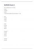 NUR235 Exam 2&comma; Questions And Answers 