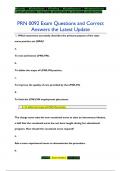 PRN 0092 Exam Questions and Correct  Answers the Latest Update