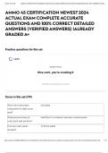 AMMO 45 CERTIFICATION NEWEST 2024 ACTUAL EXAM COMPLETE ACCURATE QUESTIONS AND 100&percnt; CORRECT DETAILED ANSWERS &lpar;VERIFIED ANSWERS&rpar; &vert;ALREADY GRADED A&plus;