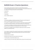 NUR235 Exam 1 Practice Questions