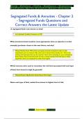 Segregated Funds & Annuities - Chapter 2  - Segregated Funds Questions and  Correct Answers the Latest Update