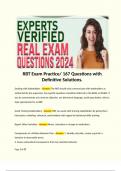 RBT Exam Practice&sol; 167 Questions with Definitive Solutions&period;   