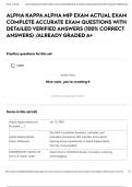 ALPHA KAPPA ALPHA MIP EXAM ACTUAL EXAM COMPLETE ACCURATE EXAM QUESTIONS WITH DETAILED VERIFIED ANSWERS &lpar;100&percnt; CORRECT ANSWERS&rpar; &sol;ALREADY GRADED A&plus;