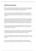 OB Exam Review Questions And Answers 