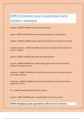 CPFS STUDYING EXAM QUESTIONS WITH CORRECT ANSWERS&period;
