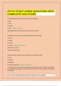 CP-FS STUDY GUIDE QUESTIONS WITH COMPLETE SOLUTIONS