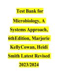 Comprehensive Test Bank for Microbiology&colon; A Systems Approach&comma; 6th Edition by Marjorie Kelly Cowan&comma; Heidi Smith&comma; and Jennifer Herzog &ndash; Verified Full Exam Questions and Solutions for All Chapters 1&ndash;28 &ndash; Expert-Curated A&plus; Grade Resource for Nursing&comma; Health S