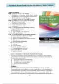 Test Bank For Psychiatric Mental Health Nursing 8th edition by Shelia Videbeck ISBN&colon; 9781975116378 &vert; Complete Guide A&plus;