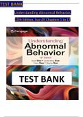 Test Bank for Understanding Abnormal Behavior&comma; 12th Edition&comma; Sue All Chapters 1-17