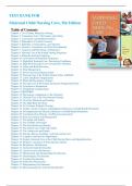 Test Bank - Maternal Child Nursing Care 5th Edition by Perry & Shannon E&period;&comma; Hockenberry