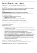 Samenvatting Interculturele psychologie -  Interculturele psychologie