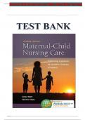 TEST BANK For Maternal-Child Nursing Care with The Women&rsquo;s Health Companion Optimizing Outcomes for Mothers&comma; Children&comma; and Families&comma; 2nd Edition&comma; Susan L&period; Ward&comma; Shelton M&period; Hisley &vert; Verified Chapter's 1 - 49 &vert; Complete