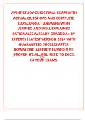 VIVINT STUDY GUIDE FINAL EXAM WITH ACTUAL QUESTIONS AND COMPLETE 100&percnt;CORRECT ANSWERS WITH VERIFIED AND WELL EXPLAINED RATIONALES ALREADY GRADED A&plus; BY EXPERTS &vert;LATEST VERSION 2024 WITH GUARANTEED SUCCESS AFTER DOWNLOAD ALREADY PASSED&excl;&excl;&excl;&excl;&excl;&excl;&excl; &lpar;PROVEN ITS ALL