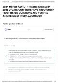 2024 Newest &vert;CDR DTR Practice Exam&vert;2024-2025 UPDATE&vert;COMPREHENSIVE FREQUENTLY MOST TESTED QUESTIONS AND VERIFIED ANSWERS&vert;GET IT 100&percnt; ACCURATE&excl;&excl;