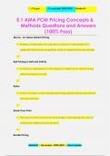 5&period;1 AMA PCM Pricing Concepts &  Methods Questions and Answers &lpar;100&percnt; Pass&rpar;