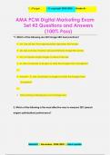 AMA PCM Digital Marketing Exam  Set &num;2 Questions and Answers &lpar;100&percnt; Pass&rpar;