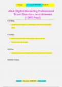 AMA Digital Marketing Professional  Exam Questions and Answers &lpar;100&percnt; Pass&rpar;