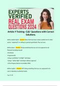 Article 9 Training- CLB&sol; Questions with Correct Solutions&period;  