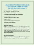D016 LEADERSHIP FOUNDATIONS AND ETHICS &lpar;Linguistics&rpar; EXAM STUDY GUIDE RATED A  WESTERN GOVERNORS UNIVERSITY