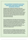 D016 LEADERSHIP FOUNDATIONS AND ETHICS EXAM LATEST GUIDE RATED A WESTERN  GOVERNORS UNIVERSITY