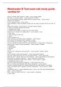 Wastewater B Test exam set&vert; study guide verified A&plus;