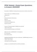 PPNC Module 1 Study Exam Questions & Answers 2024&sol;2025