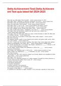 Delta Achievement Test&vert; Delta Achievement Test quiz latest fall 2024-2025