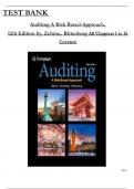 TEST BANK for Auditing A Risk Based-Approach&comma; 12th Edition by&period; Zehms&comma;&period; Rittenberg  All Chapters 1 to 15 complete Verified editon