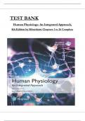 Test Bank for Human Physiology&colon; An Integrated Approach&comma; 8th Global Edition by Silverthorn&comma;  All Chapters 1 to 26 complete Verified editon ISBN&colon;9781292259543