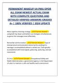 PERMANENT MAKEUP VA PMU DPOR  ALL EXAM NEWEST ACTUAL EXAM WITH COMPLETE QUESTIONS AND  DETAILED VERIFIED ANSWERS GRADED  A&plus; &vert; 100&percnt; VERIFIED &vert; 2024 UPDATE