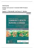Test Bank For Stanhope and Lancaster's Community Health Nursing in Canada &lpar;4th Edition 2024&rpar; by Sandra A&period; MacDonald&vert; All Chapters Included &vert;Elaborated Answers&vert; Latest Version