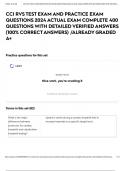 CCI RVS TEST EXAM AND PRACTICE EXAM QUESTIONS 2024 ACTUAL EXAM COMPLETE 400 QUESTIONS WITH DETAILED VERIFIED ANSWERS &lpar;100&percnt; CORRECT ANSWERS&rpar; &sol;ALREADY GRADED A&plus;